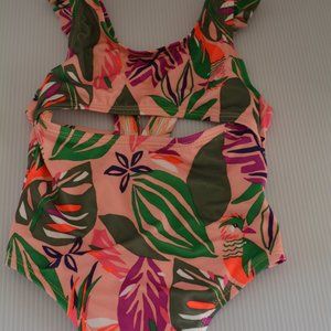 Girls Crazy 8 sz 4 XS One Piece Swimsuit Tropical